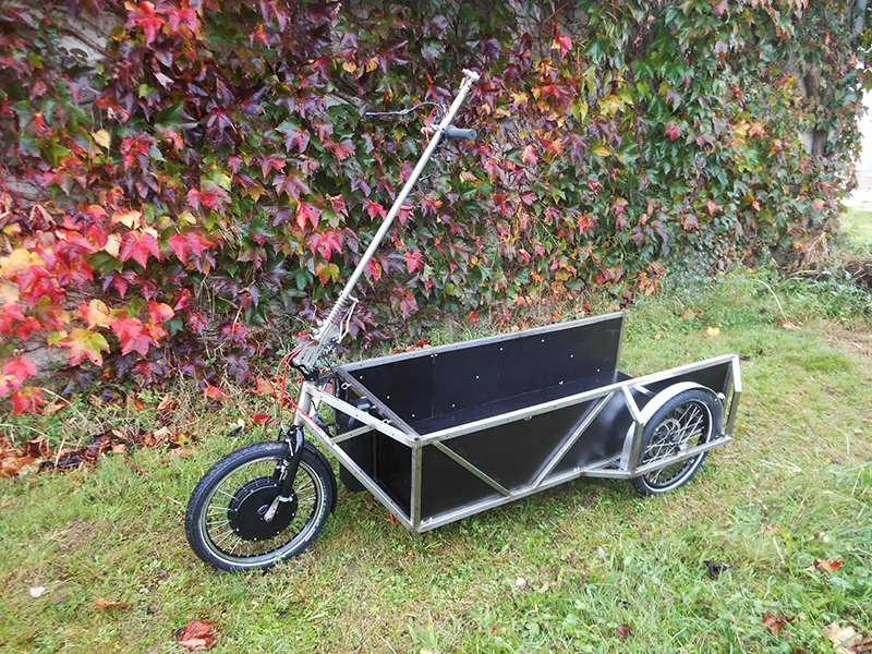 mincharrette remorque vélo bicycle trailer LAMAD inox edelstahl anhanger fahrrad stainless steel cargo bike grande capacité