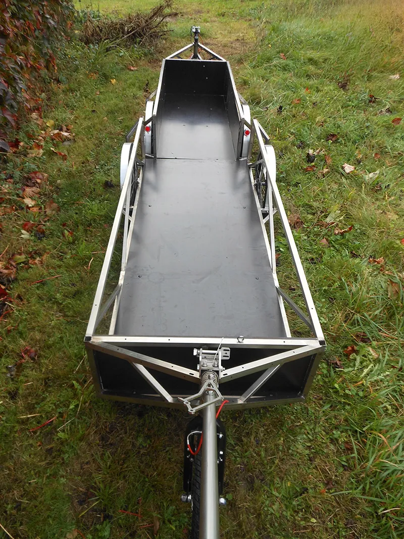 charrette remorque vélo bicycle trailer LAMAD inox edelstahl anhanger fahrrad stainless steel cargo bike grande capacité largeur